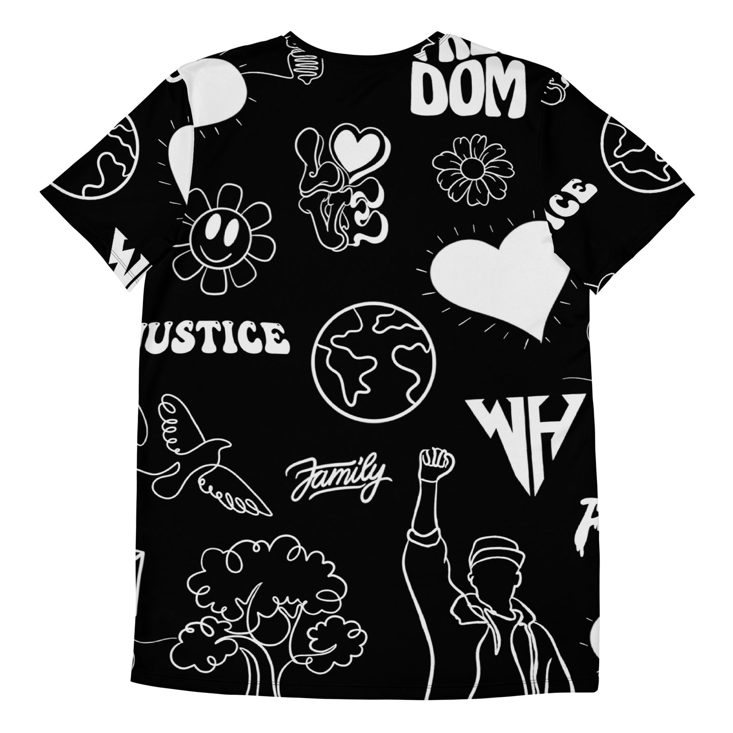 World Healer All-Over Print Men's Athletic T-shirt