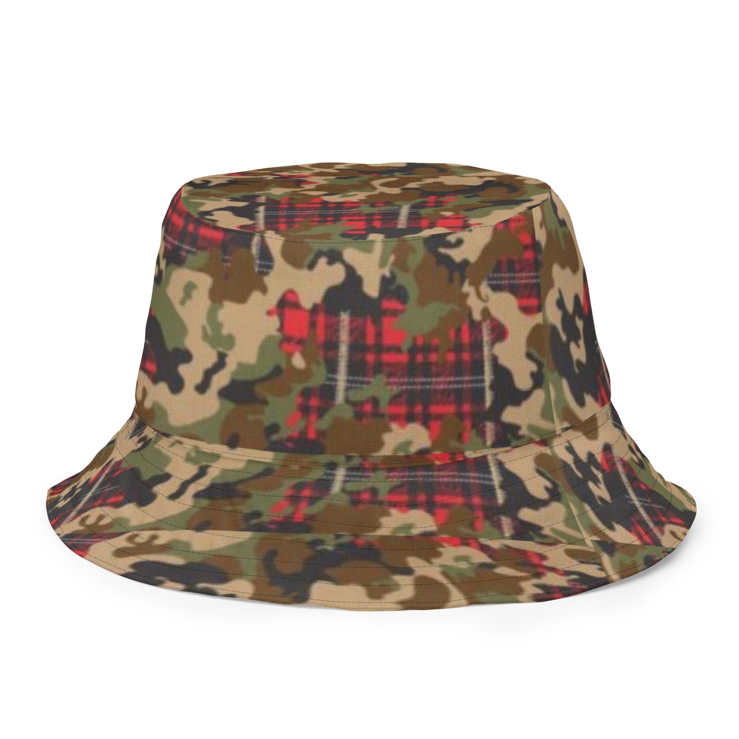Camo flannel Reversible bucket hat