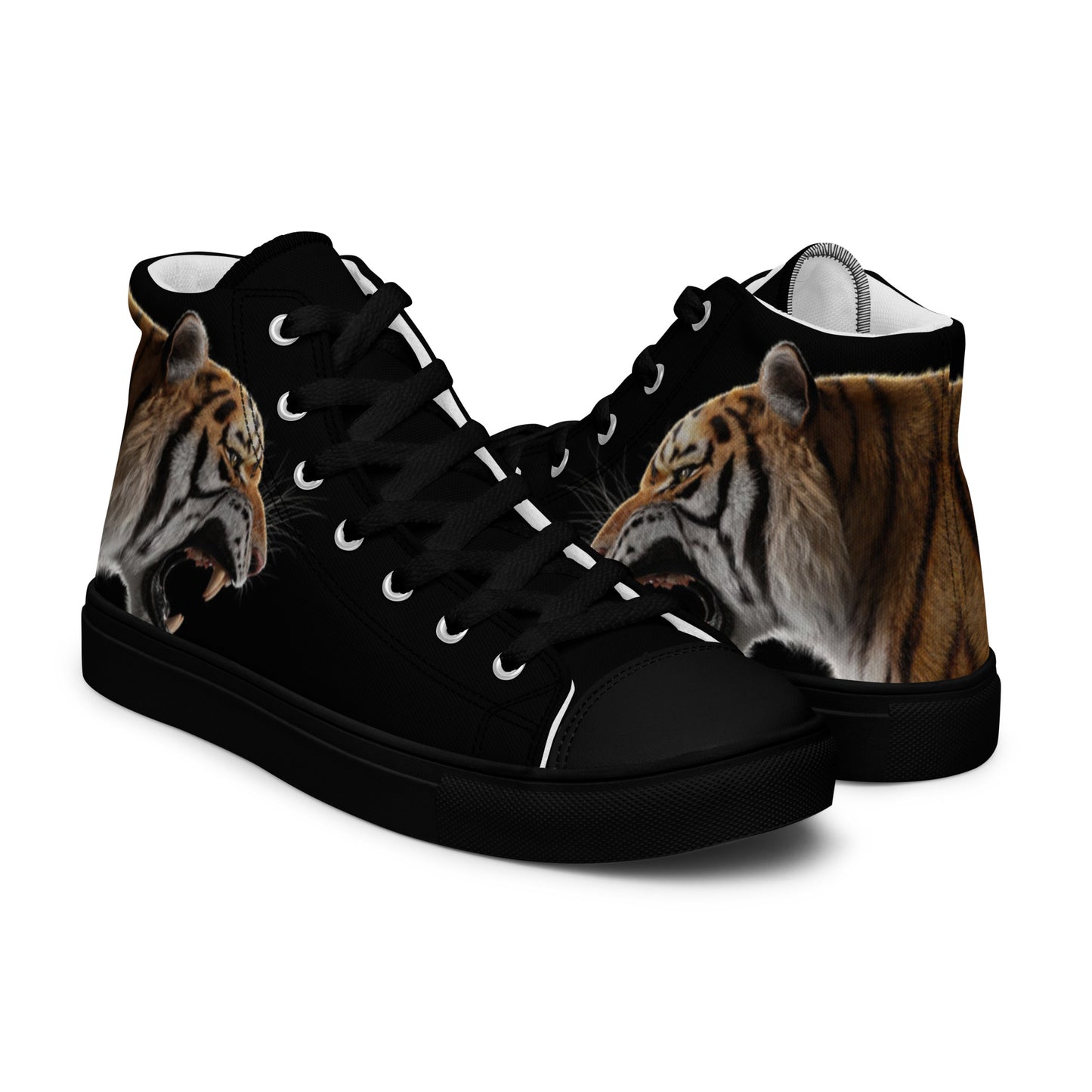 I Am Tiger Men’s high top canvas shoes