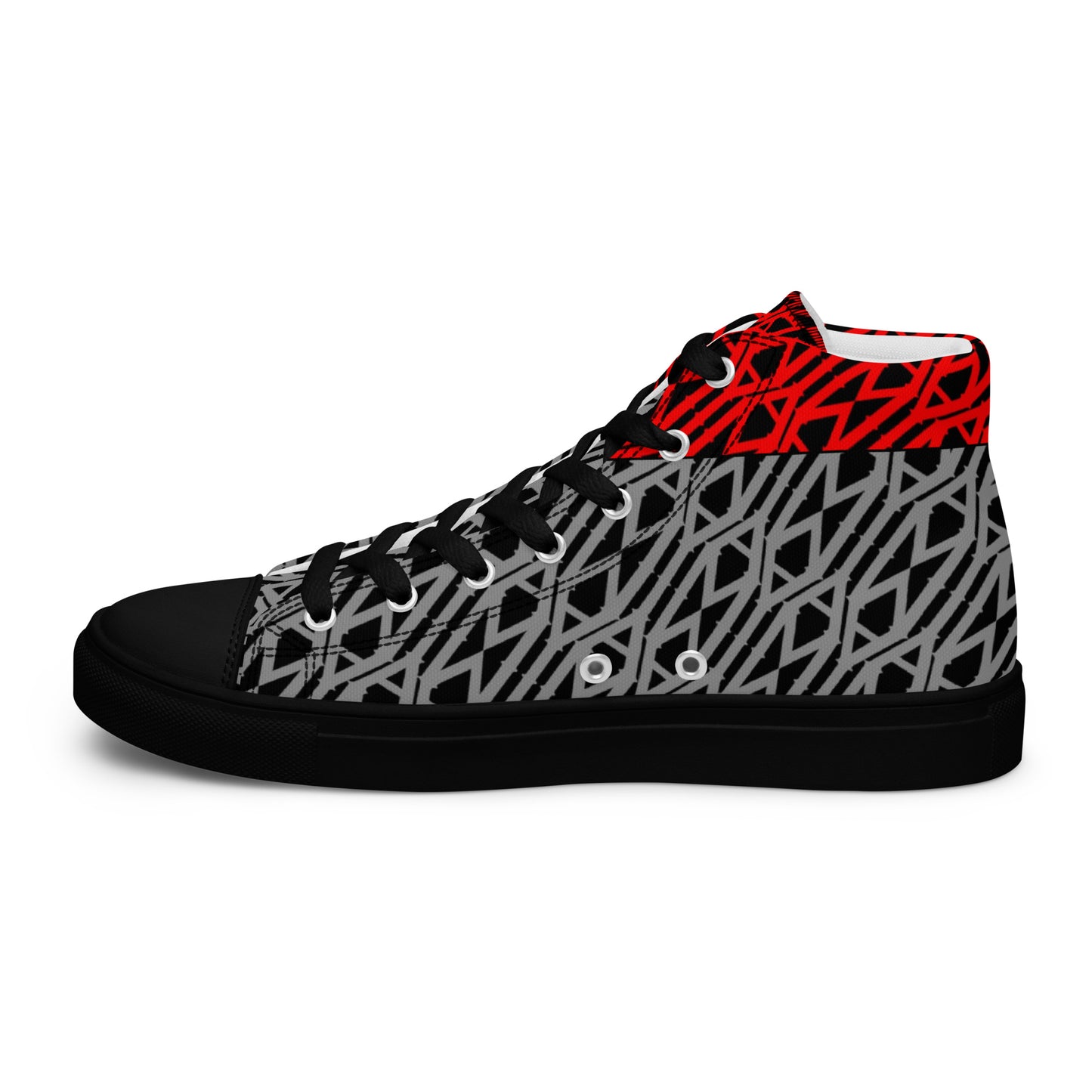 IAm Print Men’s high top canvas shoes