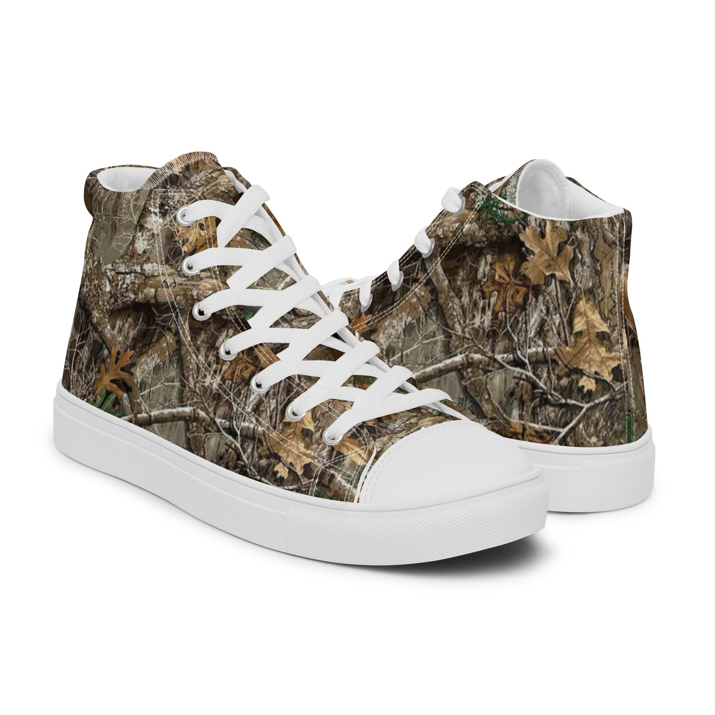 Tree camo Men’s high top canvas shoes