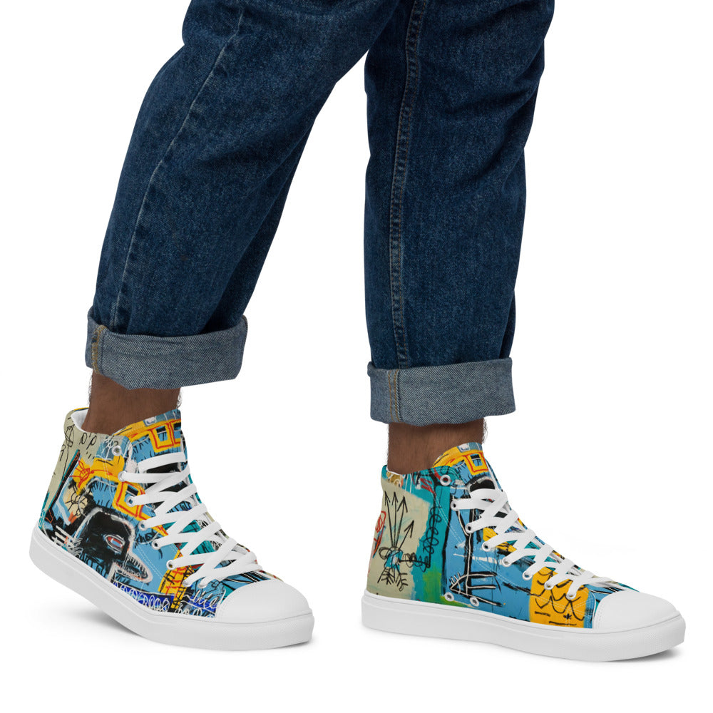 “ Arts crown “ Men’s high top canvas shoes
