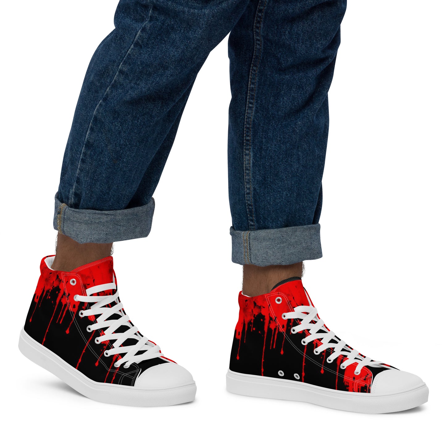 Red October Men’s high top canvas shoes
