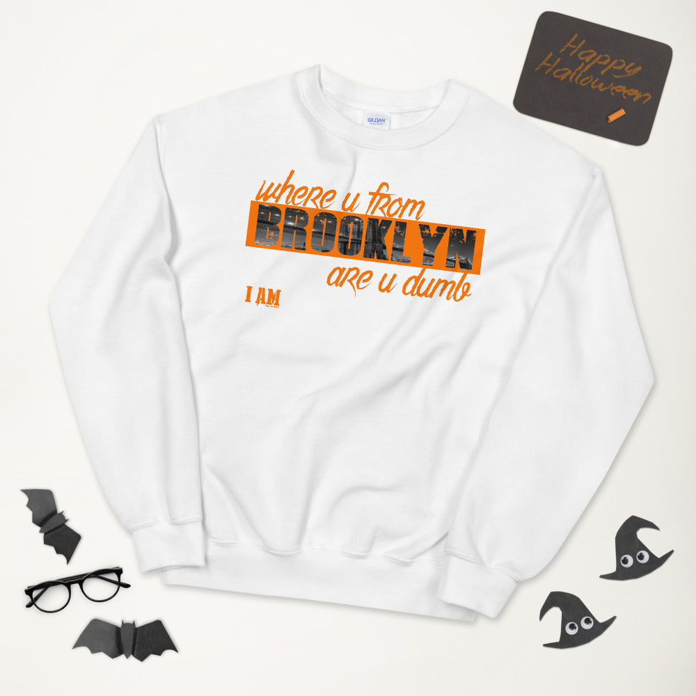 Brooklyn are you dumb Unisex Sweatshirt