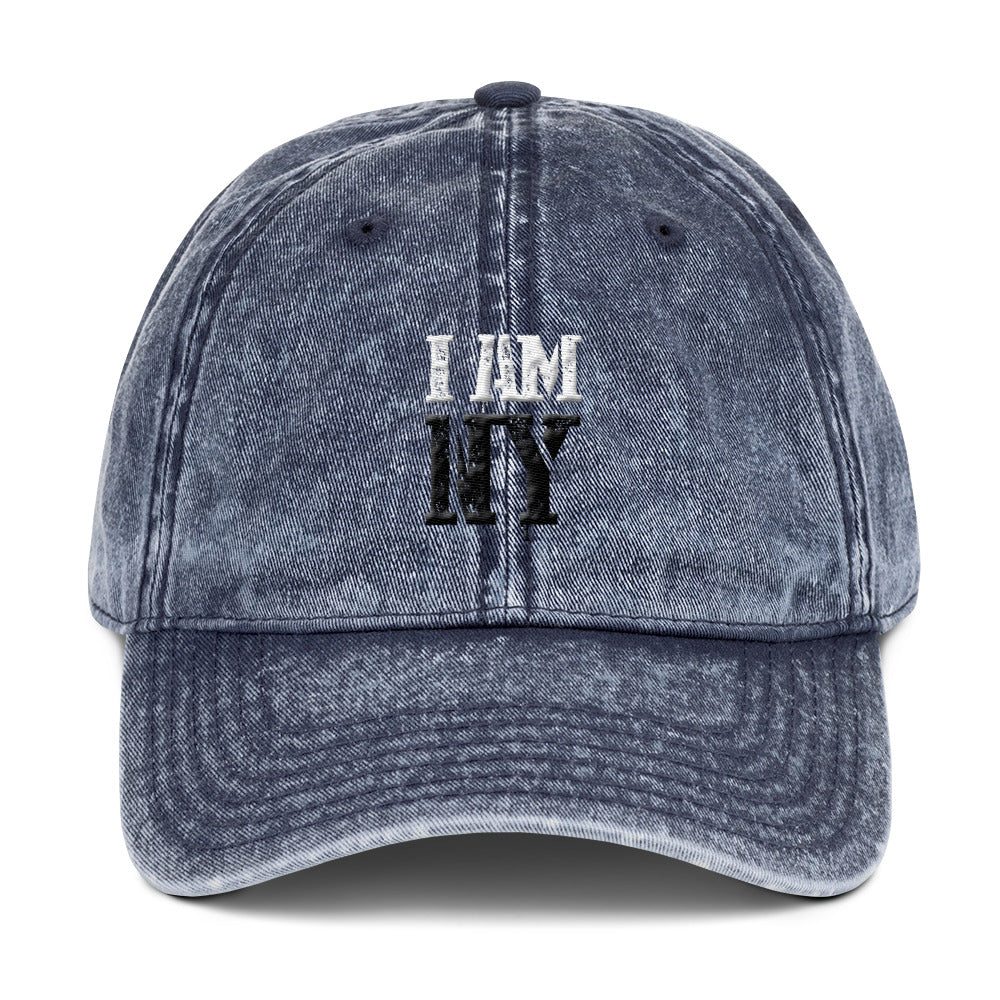 I Am NY Vintage Cotton Twill Cap