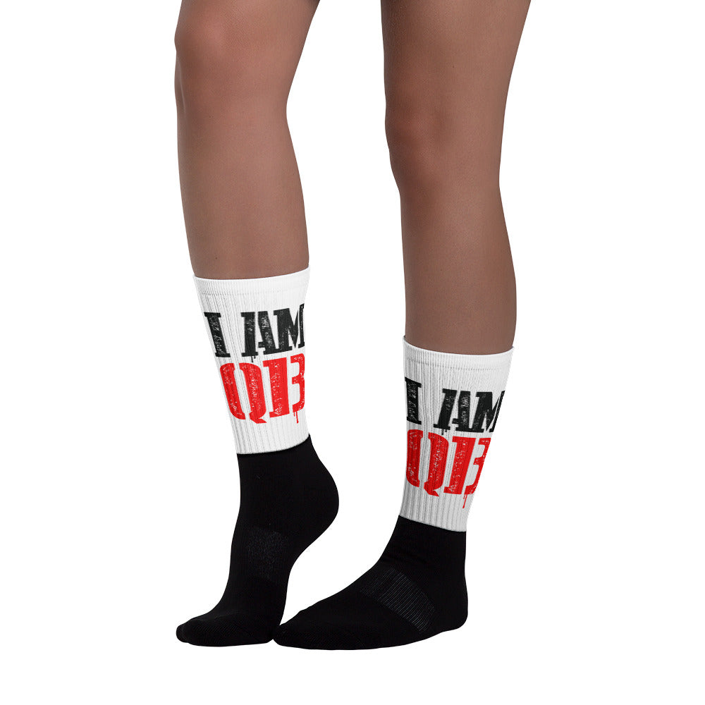 I AM QB Socks
