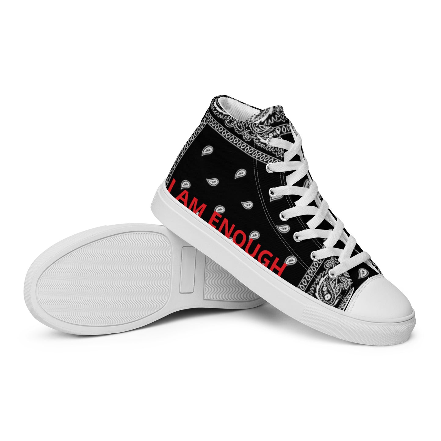 I Am Enough ( a limited edition collaboration with Maya Azucena ) High top canvas shoe