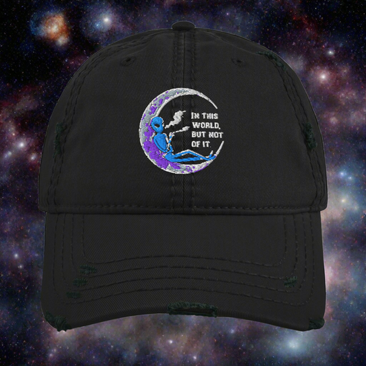 Alien Distressed Dad Hat