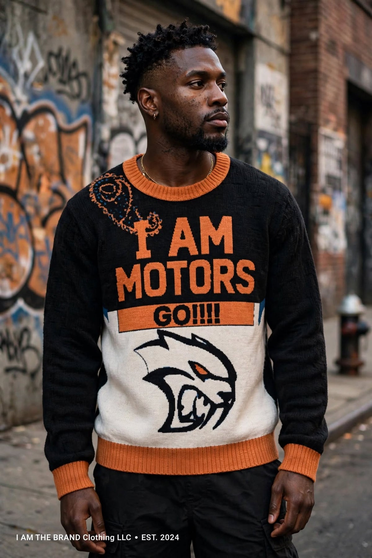 Motorsport Knitted crew neck sweater