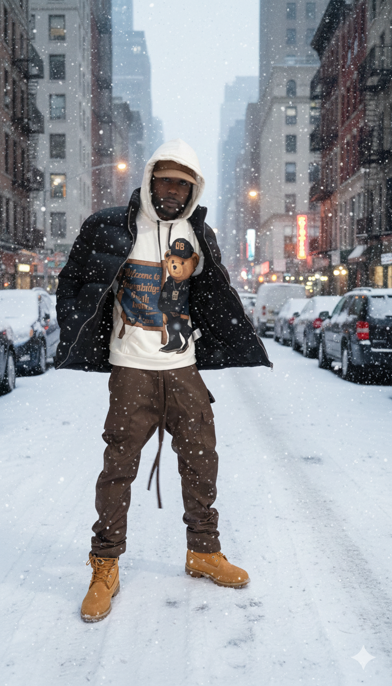 Qb Bear Cream ! Unisex Hoodie