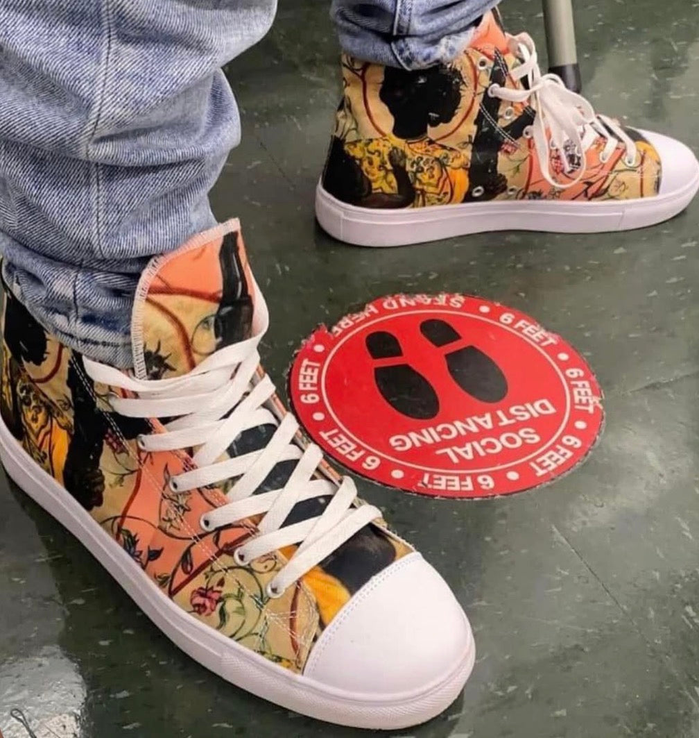 Joy is a Weapon  MEN canvas sneakers