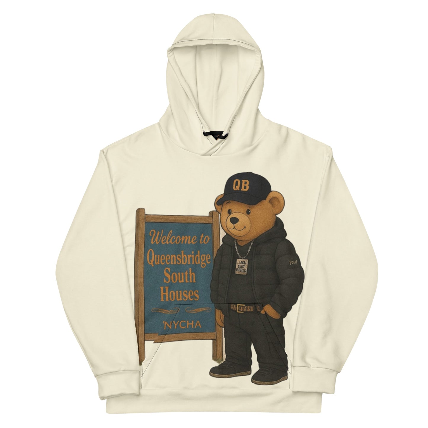 Qb Bear Cream ! Unisex Hoodie