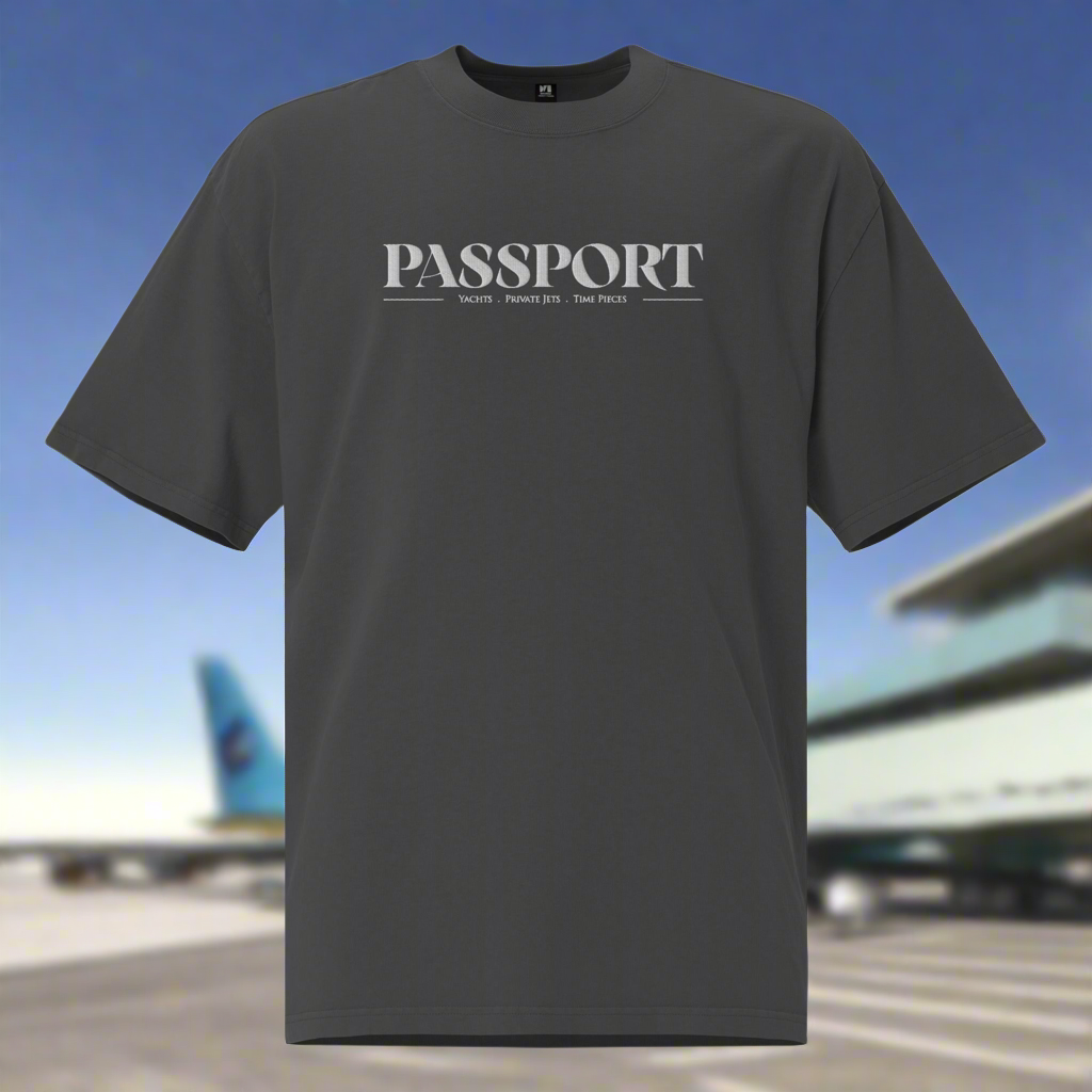 PASSPORT Oversized faded t-shirt