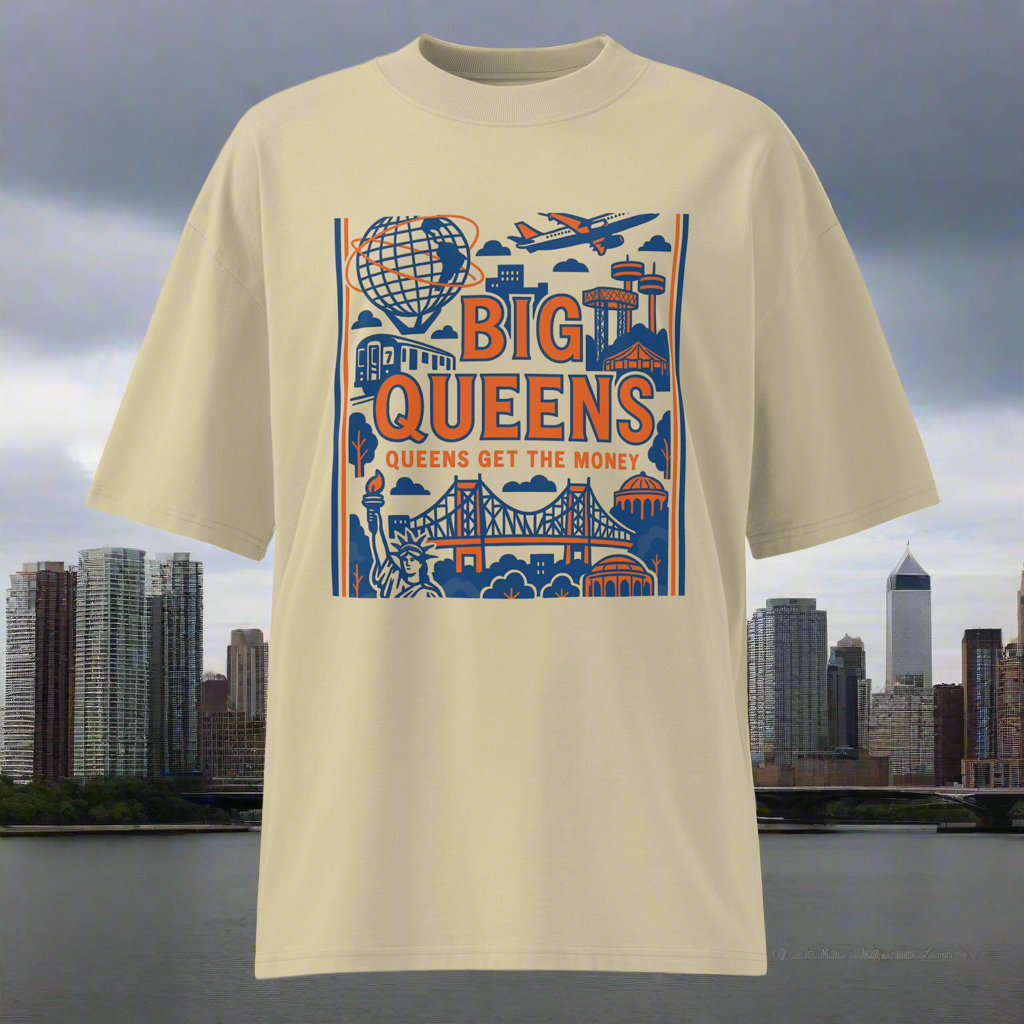 Big Queens !! Unisex organic oversized high neck t-shirt
