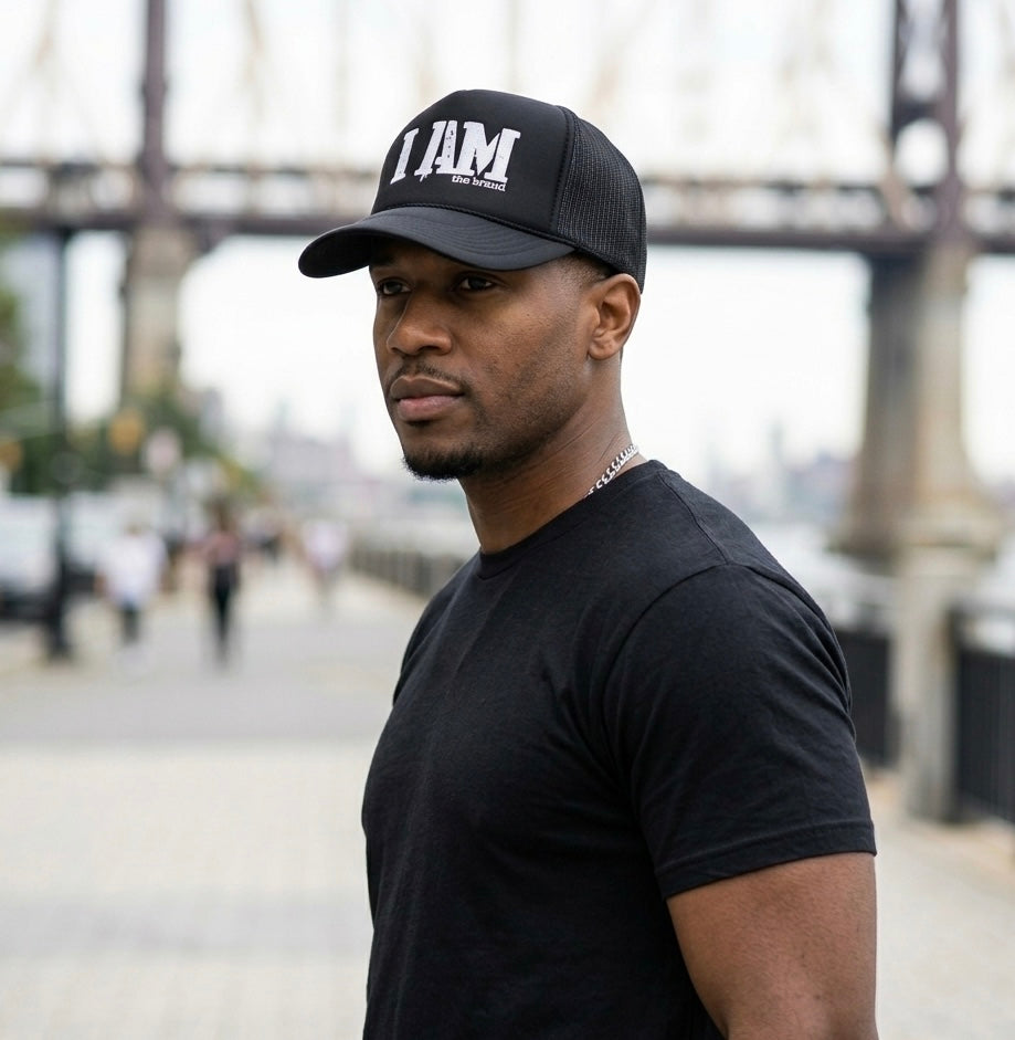 I AM The Brand  logo original Foam trucker hat