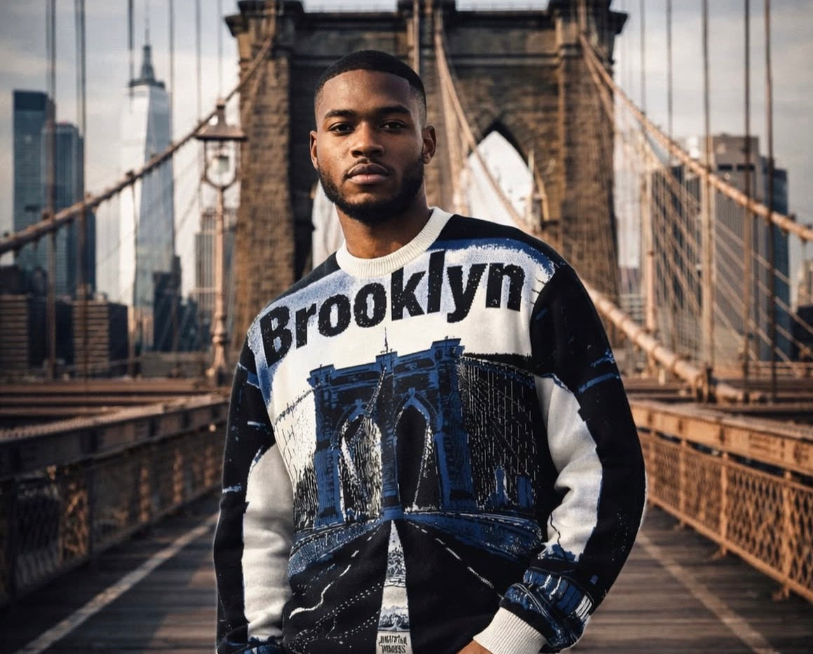 Brooklyn Relaxed fit knitted crew neck sweater