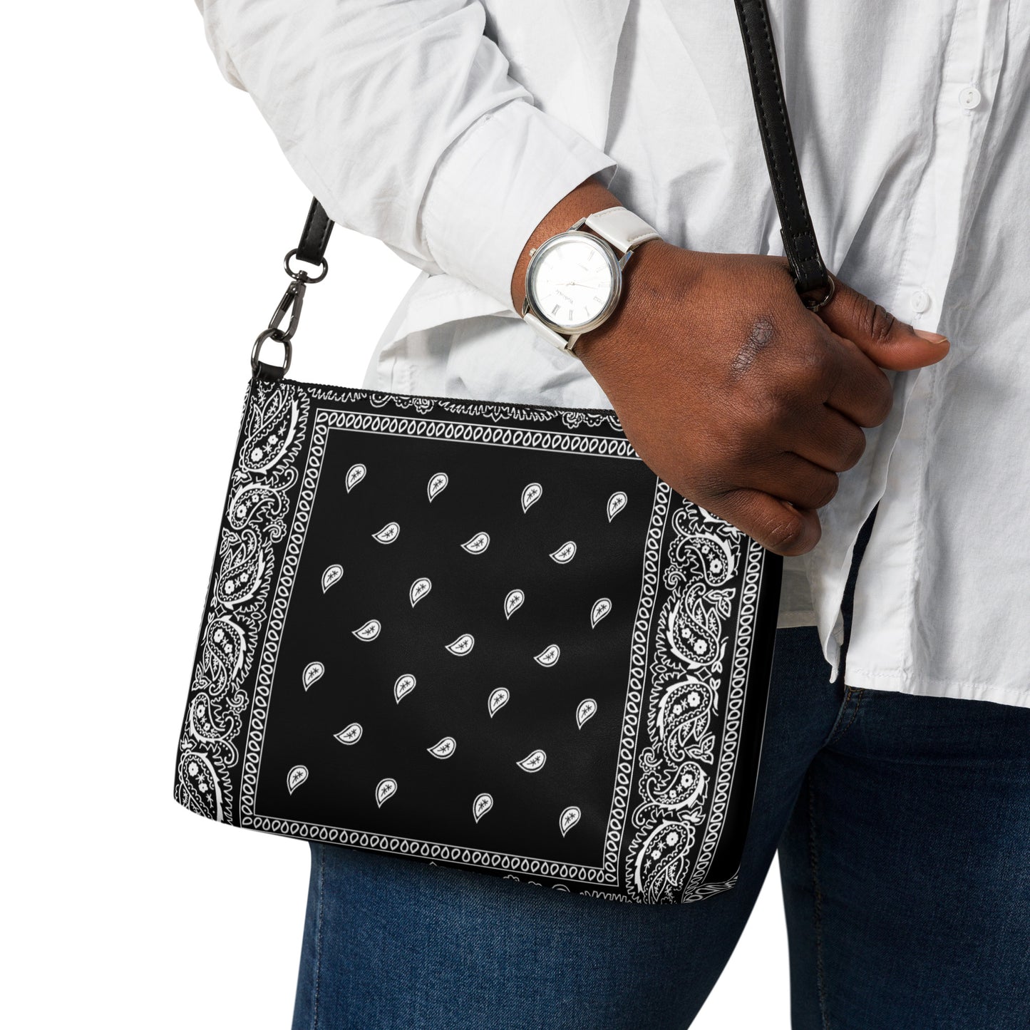 Black Bandanna Crossbody bag