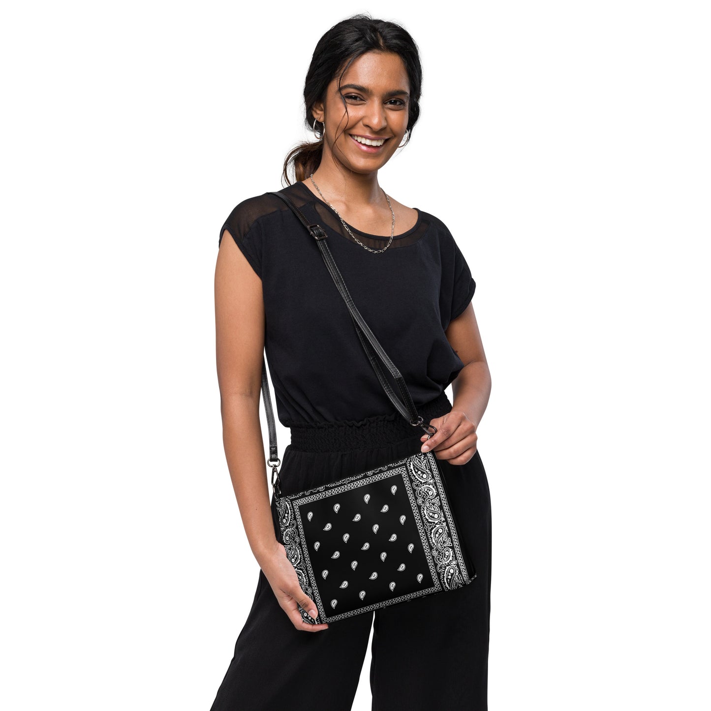 Black Bandanna Crossbody bag