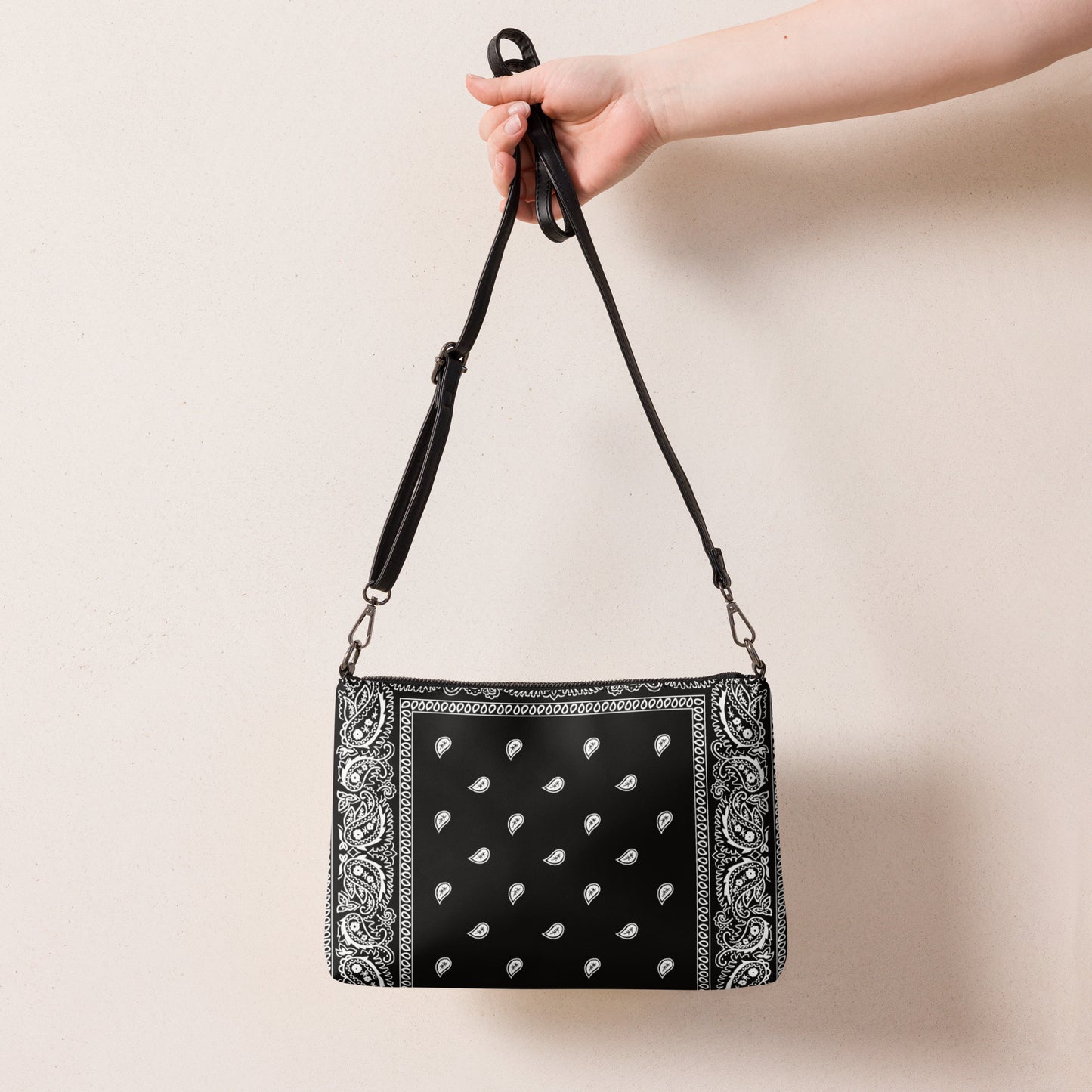 Black Bandanna Crossbody bag