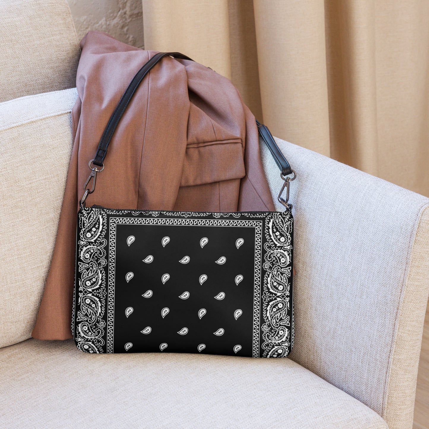 Black Bandanna Crossbody bag