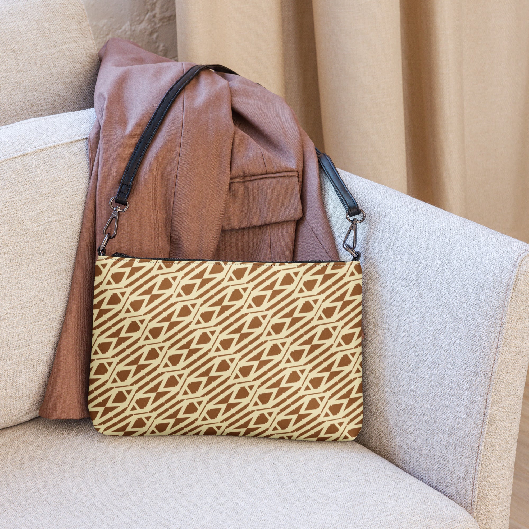 Brown and tan Crossbody bag