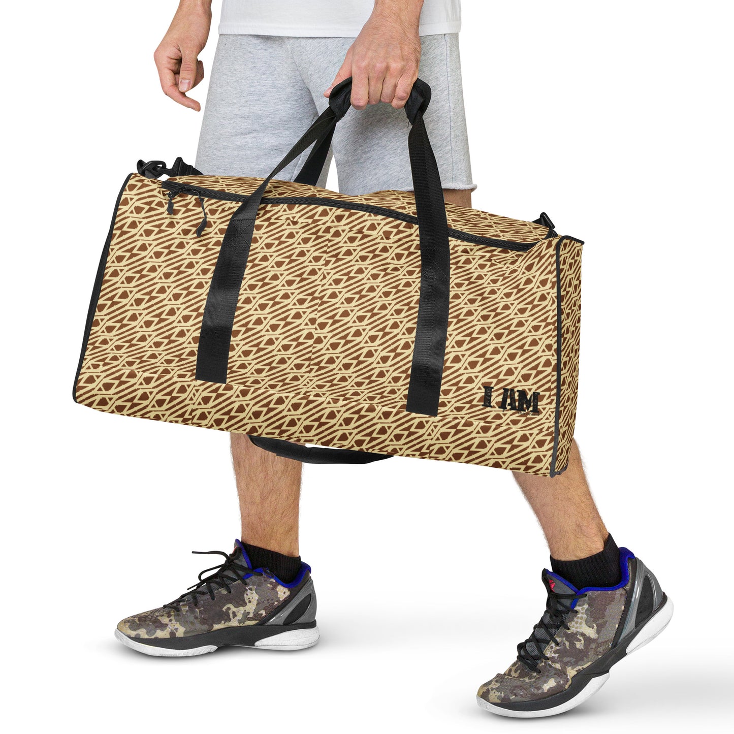 I Am print Duffle bag
