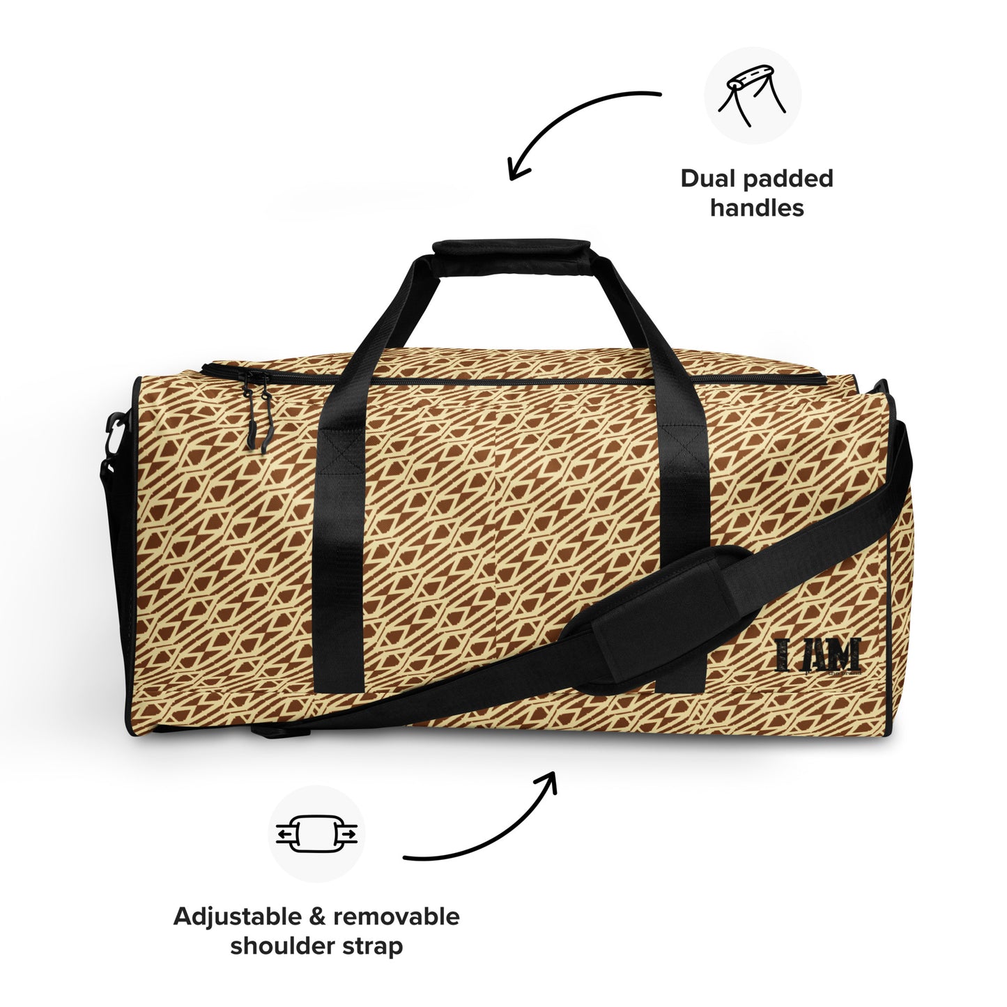 I Am print Duffle bag