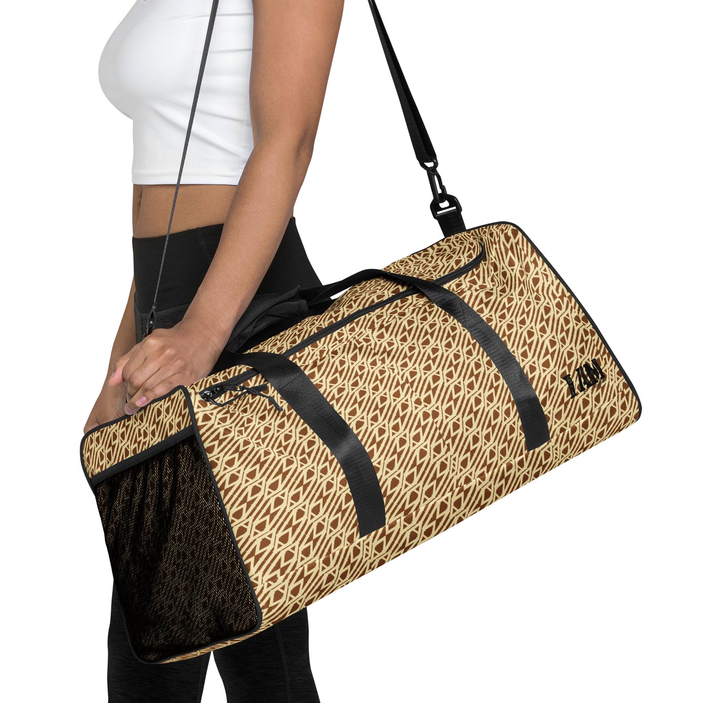 I Am print Duffle bag
