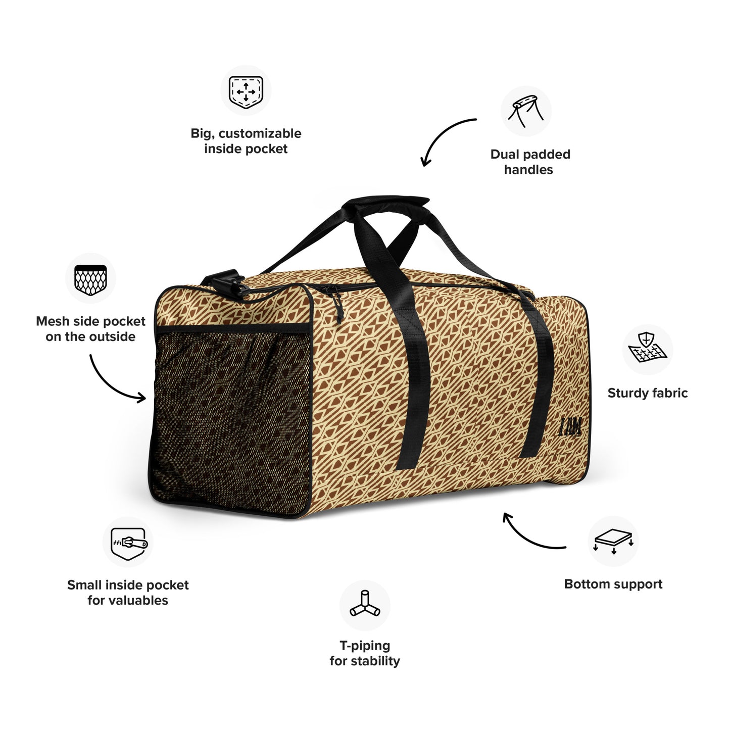 I Am print Duffle bag