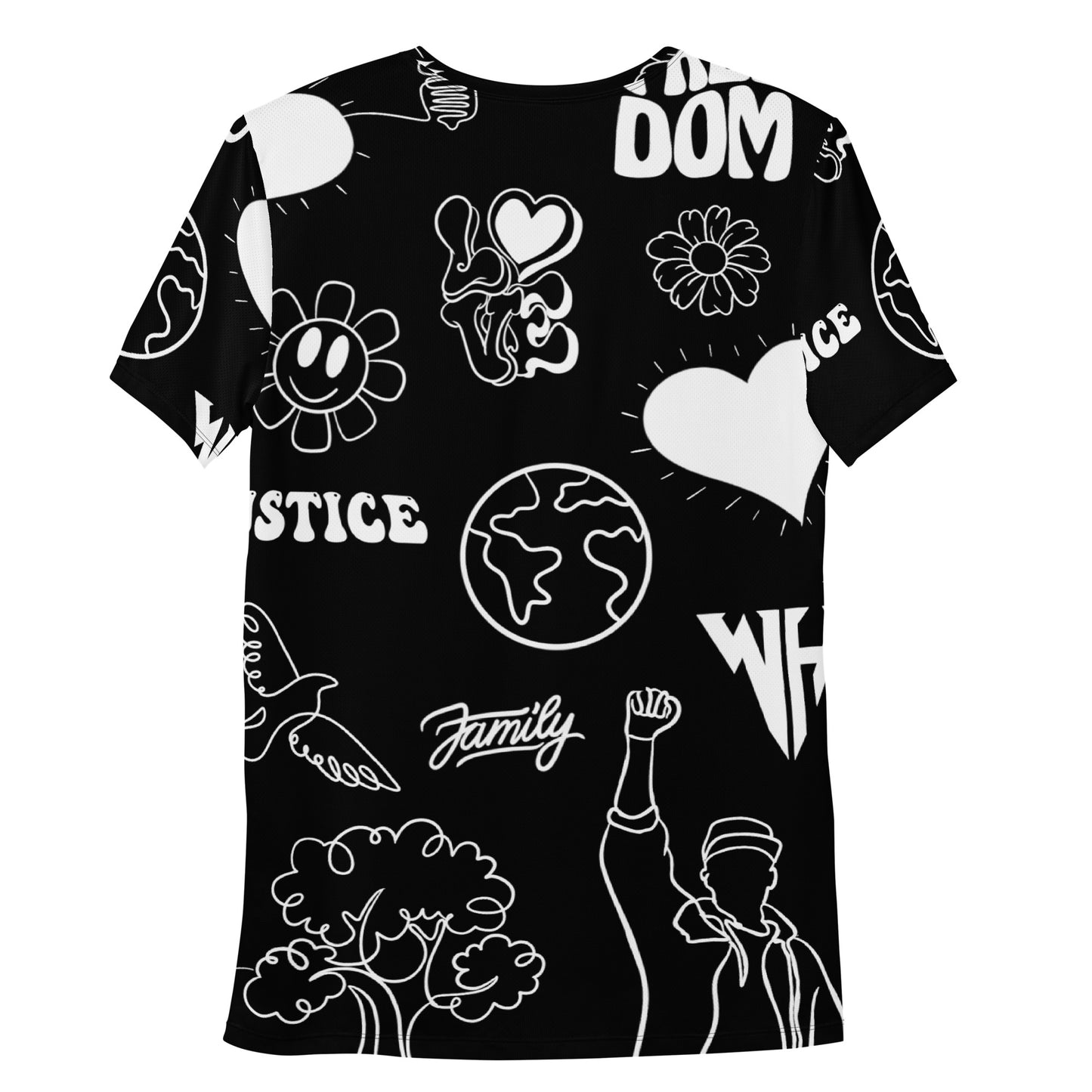 World Healer All-Over Print Men's Athletic T-shirt