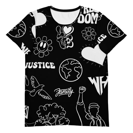 World Healer All-Over Print Men's Athletic T-shirt