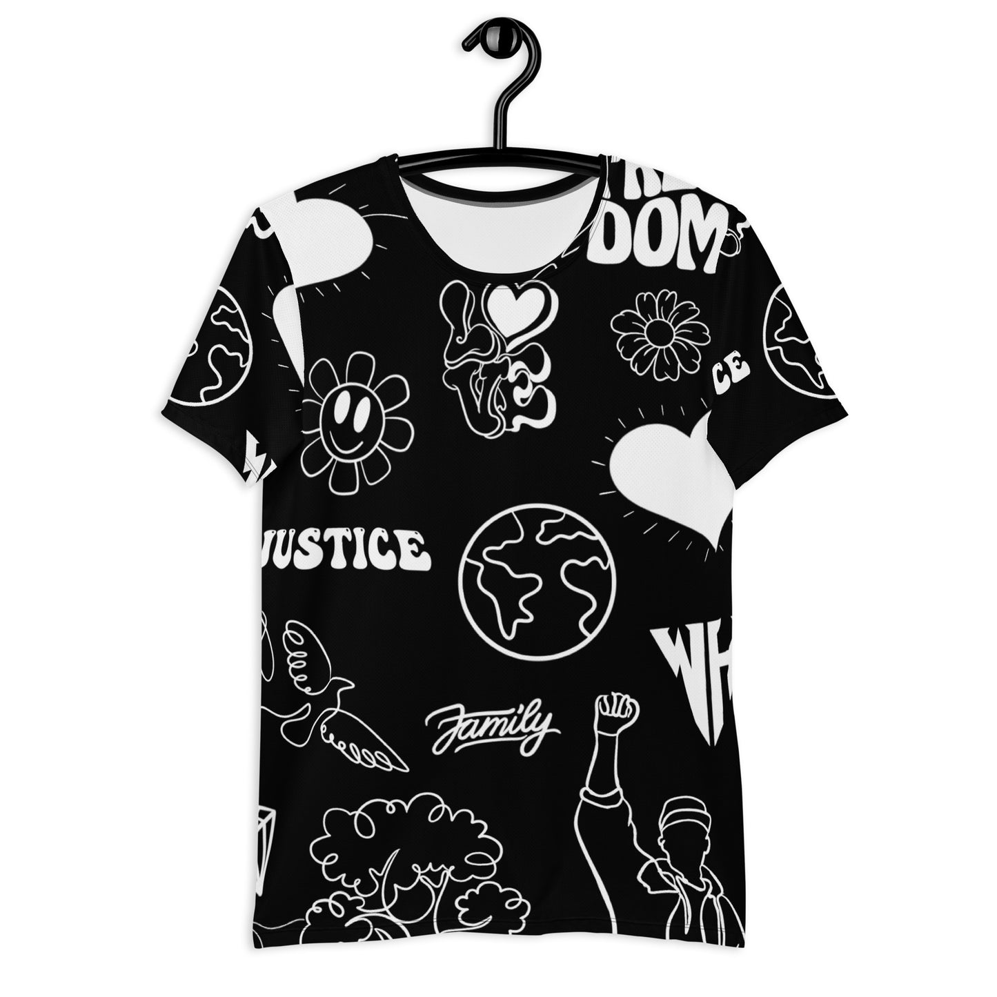World Healer All-Over Print Men's Athletic T-shirt