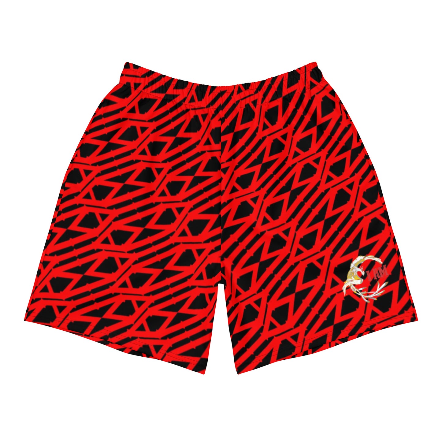 I Am pattern Men's Recycled Athletic Shorts