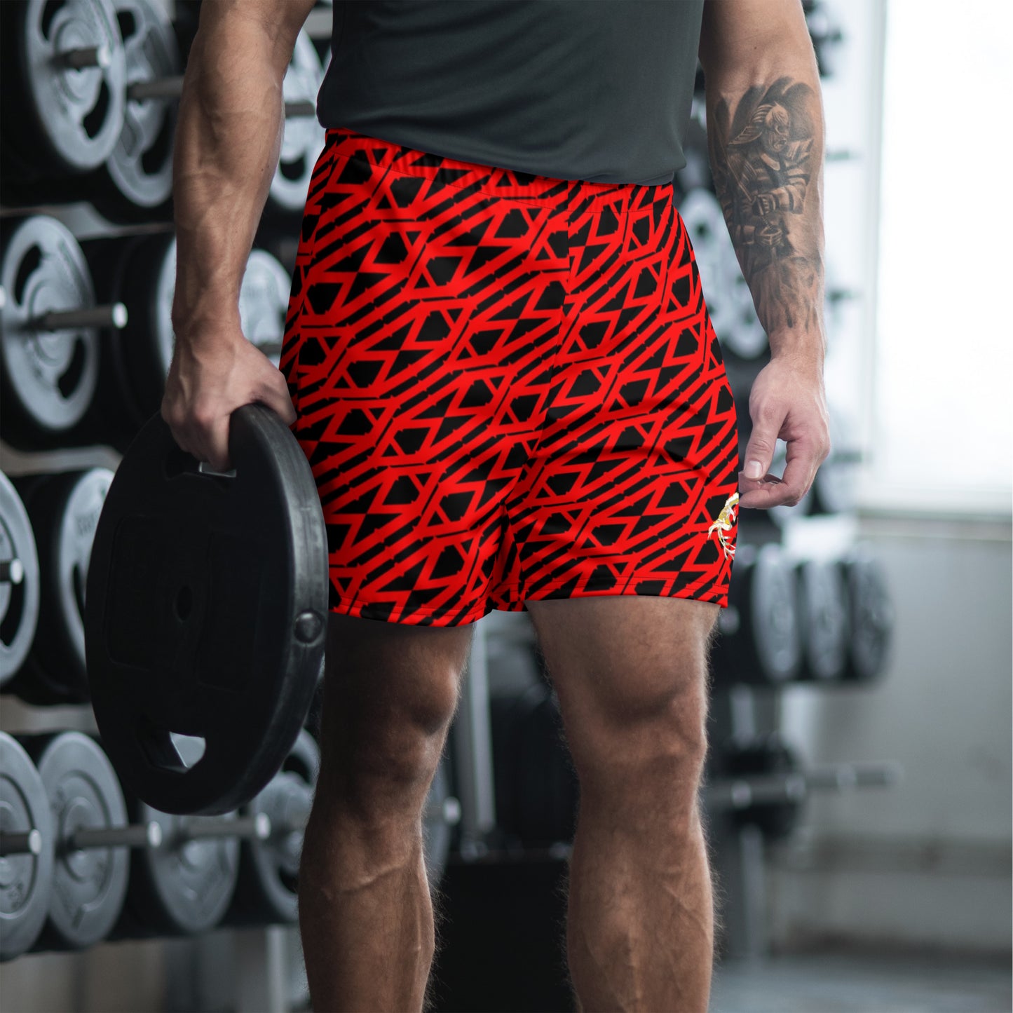 I Am pattern Men's Recycled Athletic Shorts