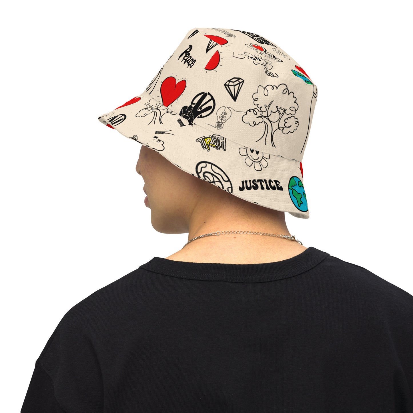 WH Cream Reversible bucket hat