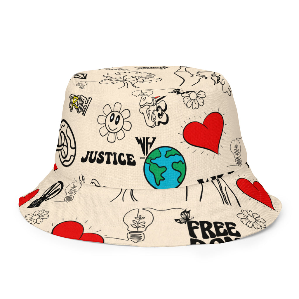 WH Cream Reversible bucket hat