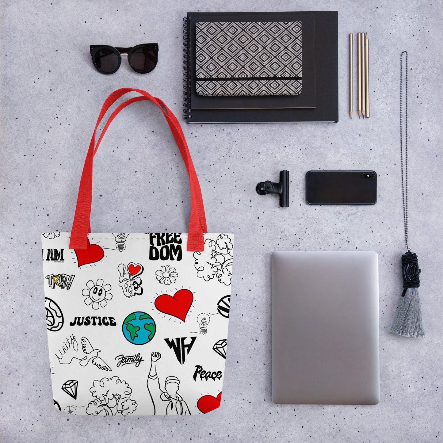 World Healer white Tote bag