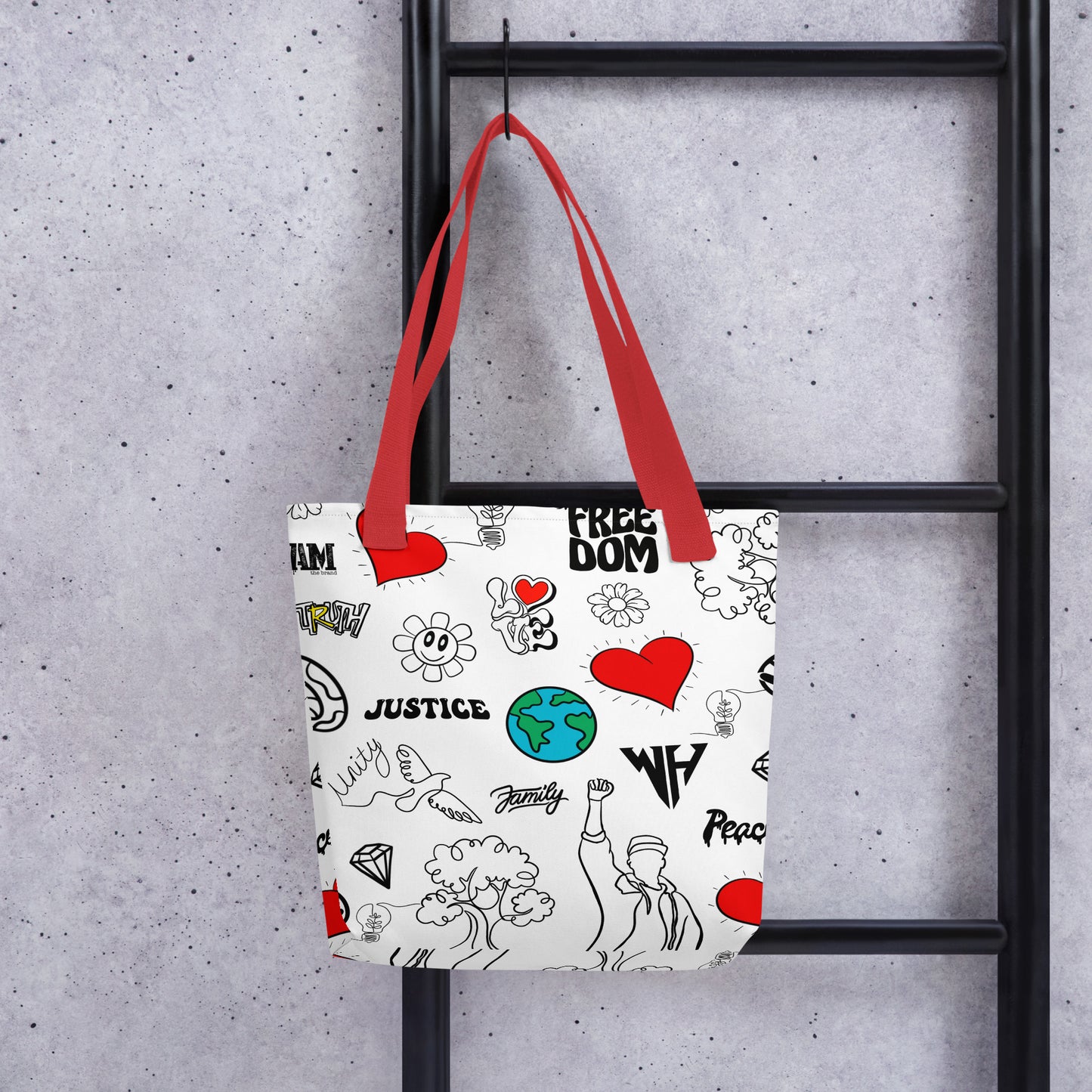 World Healer white Tote bag