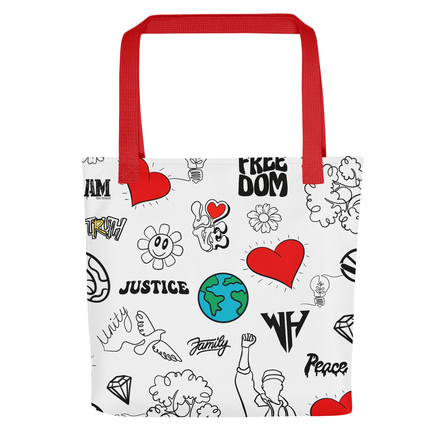 World Healer white Tote bag