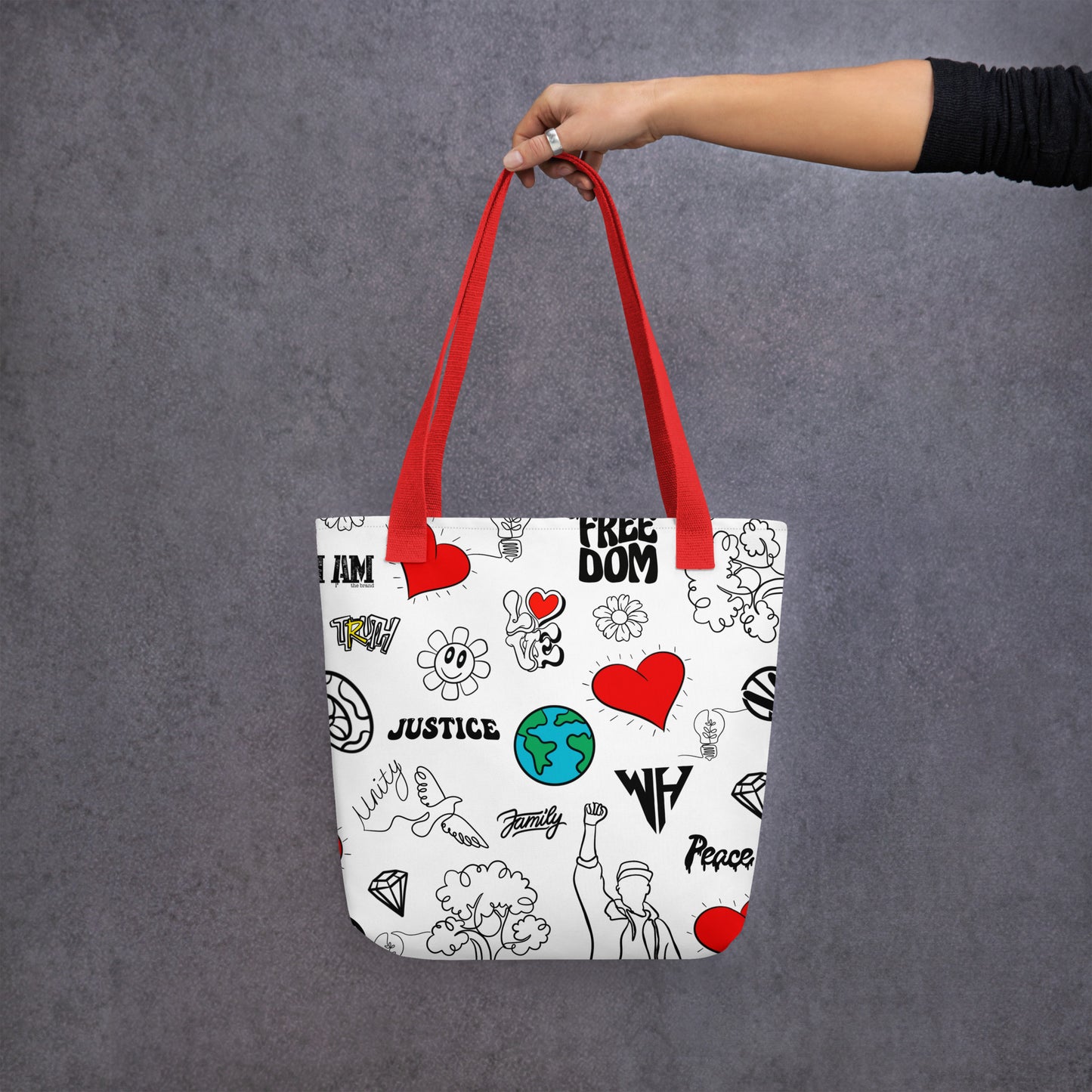 World Healer white Tote bag