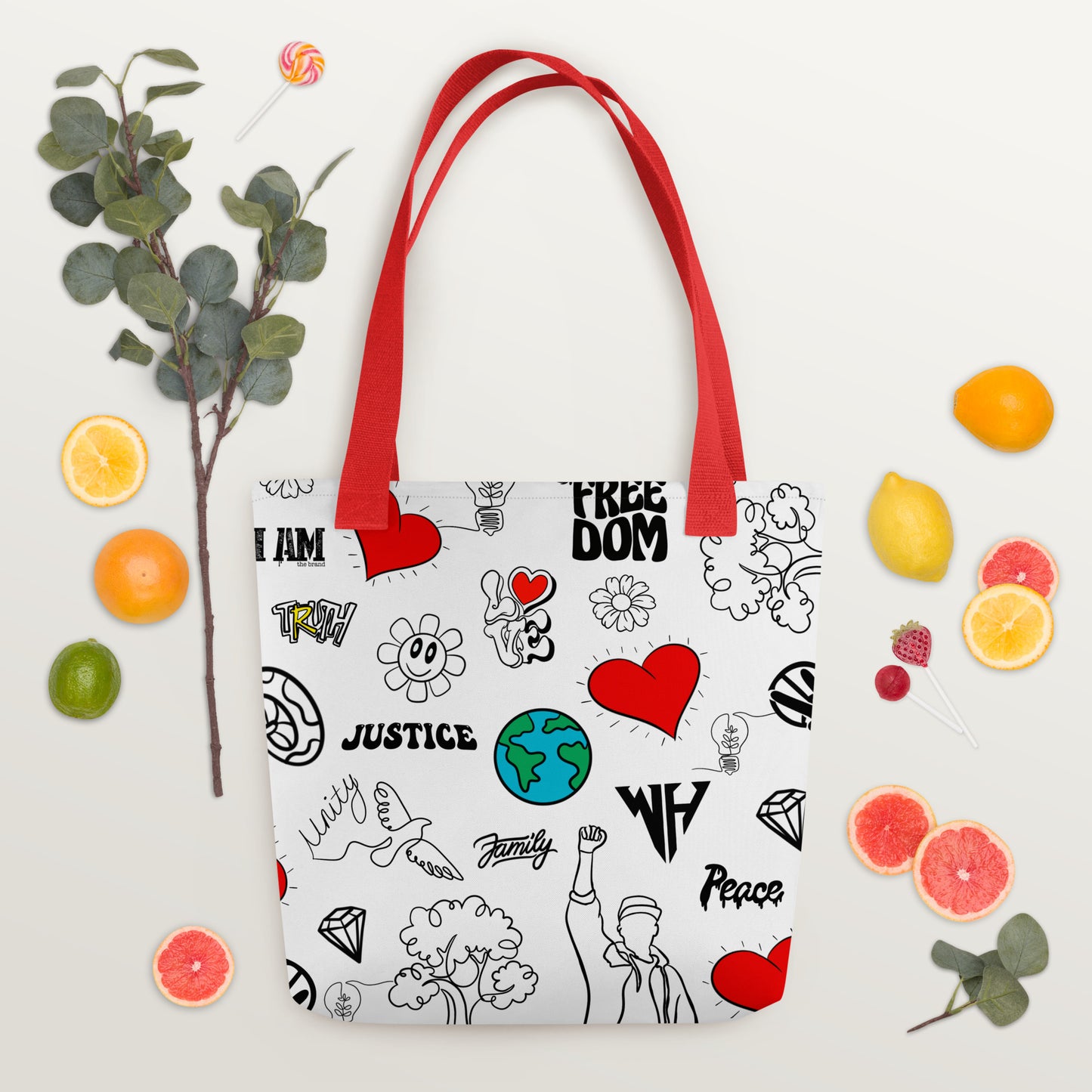 World Healer white Tote bag