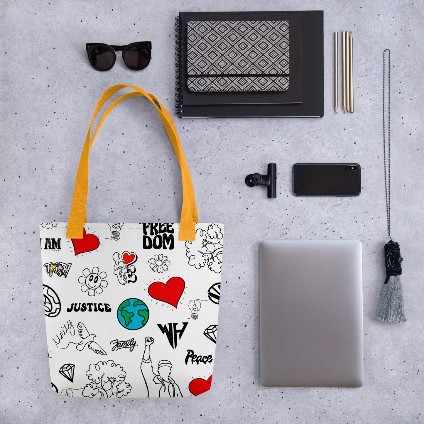 World Healer white Tote bag