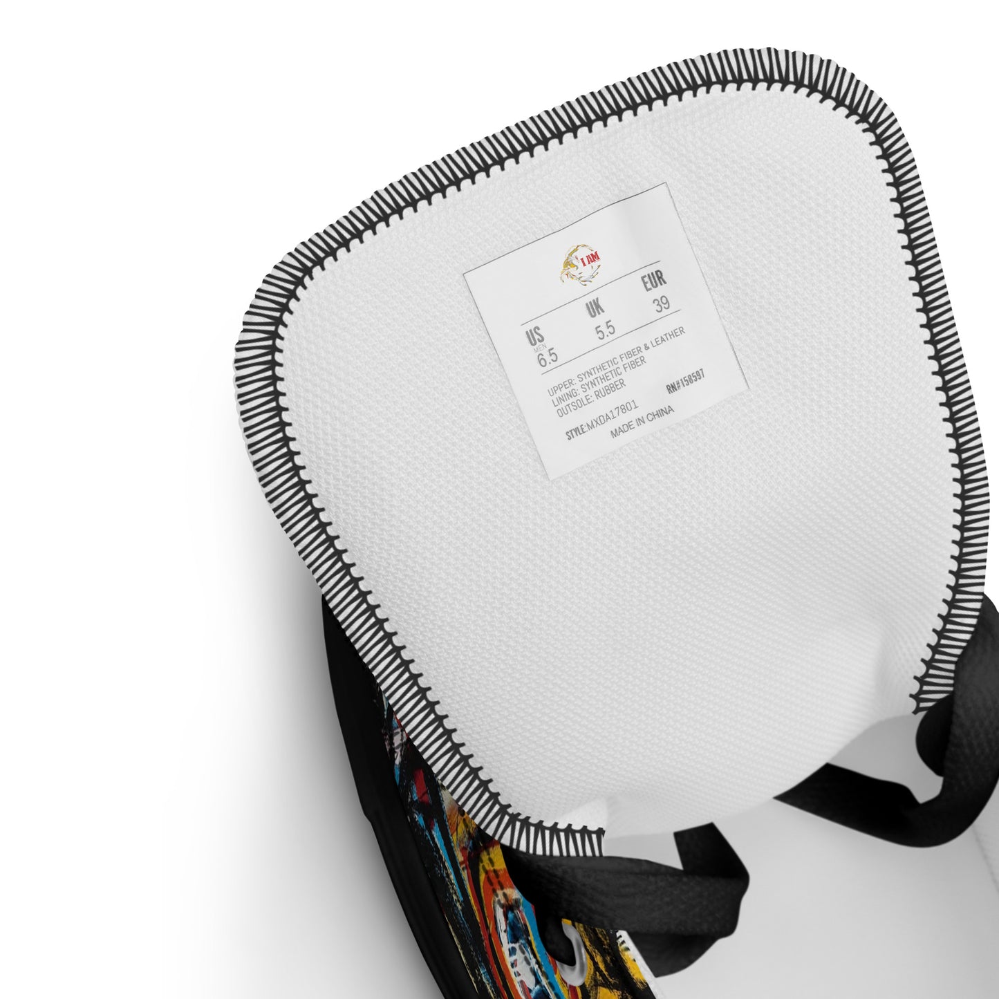 BAs Face Black sole Men’s high top canvas shoes