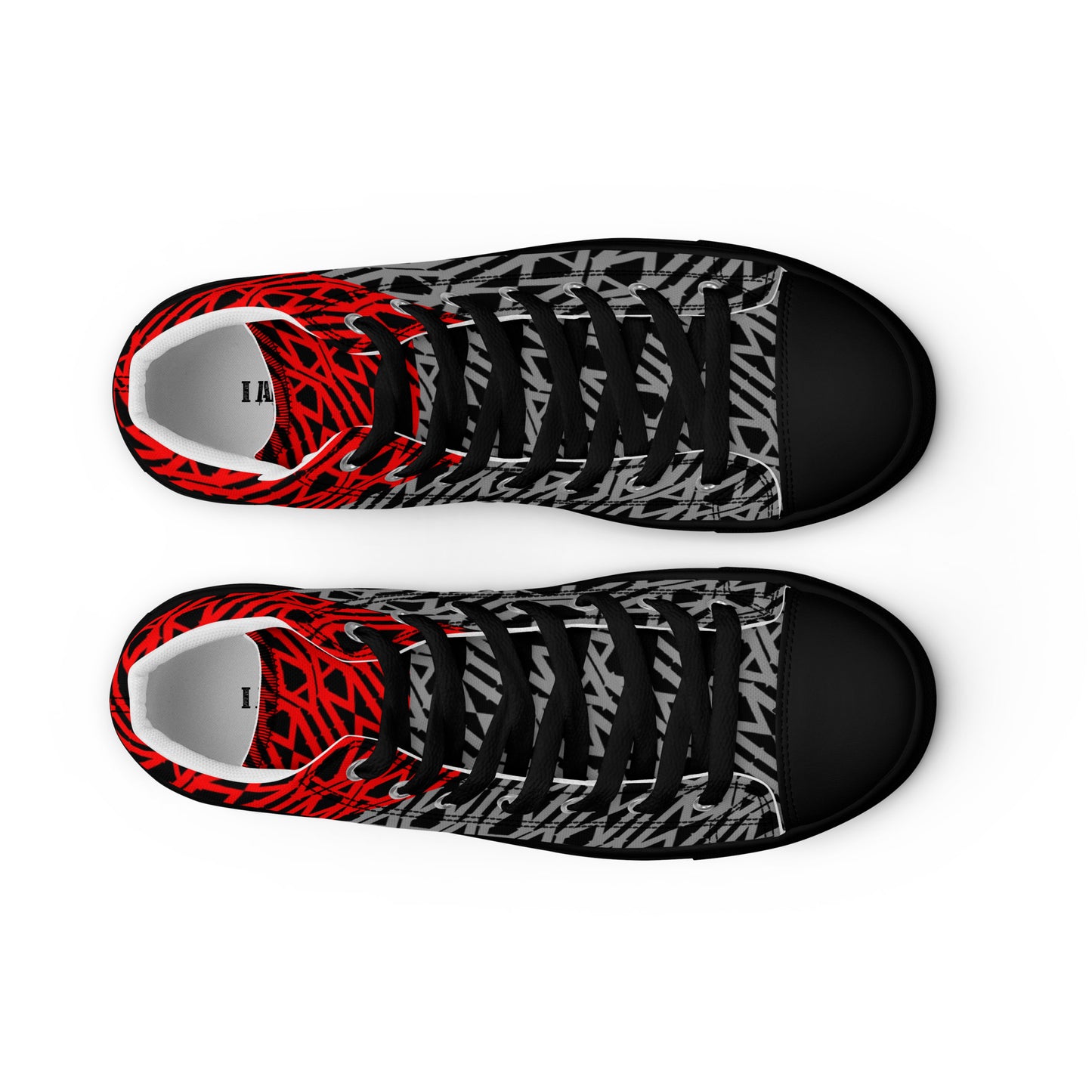 IAm Print Men’s high top canvas shoes