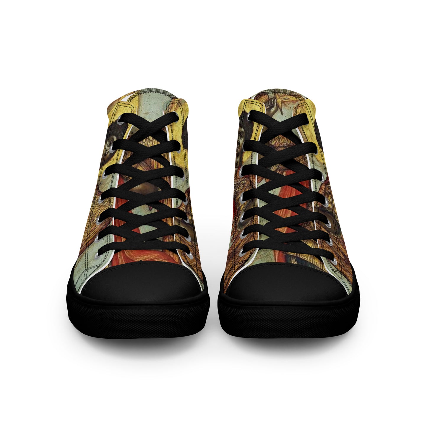 Divine Messenger Black Men’s high top canvas shoes
