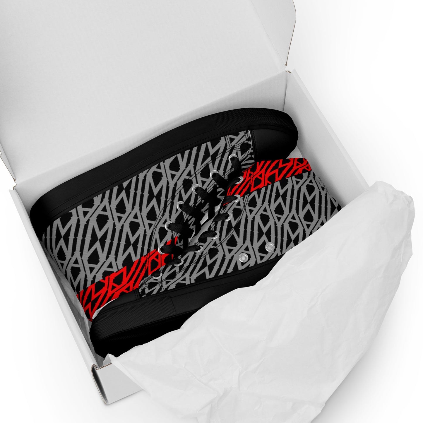 IAm Print Men’s high top canvas shoes