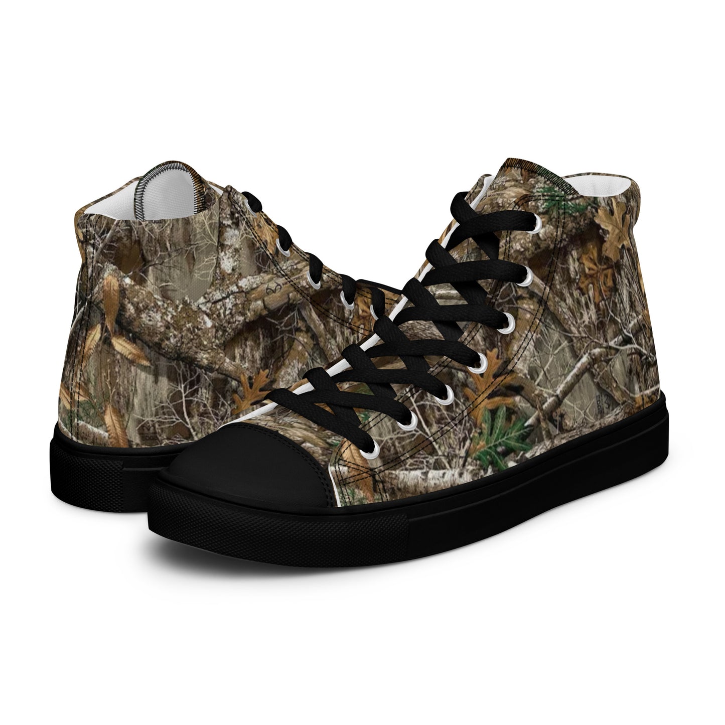 Tree camo Men’s high top canvas shoes