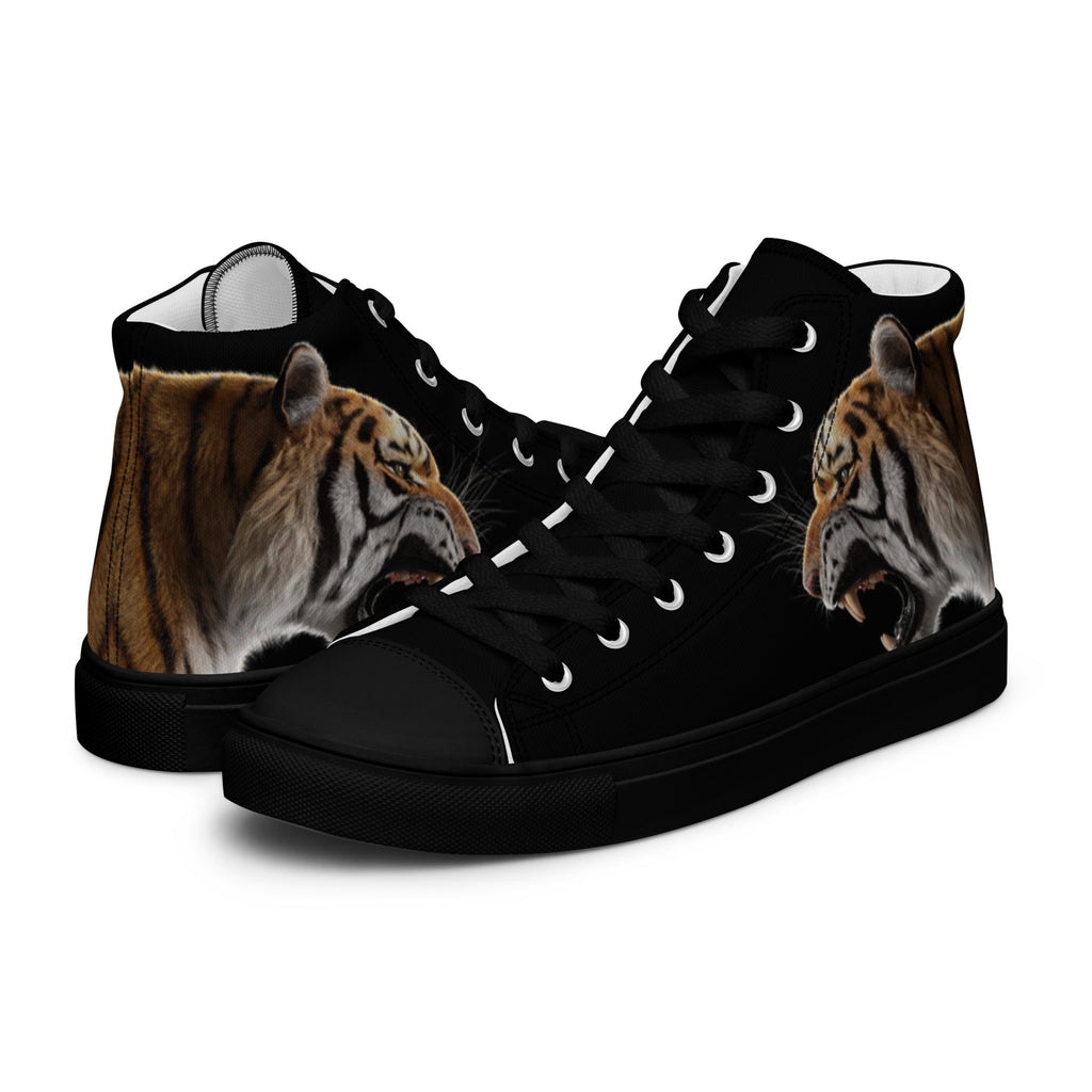 I Am Tiger Men’s high top canvas shoes