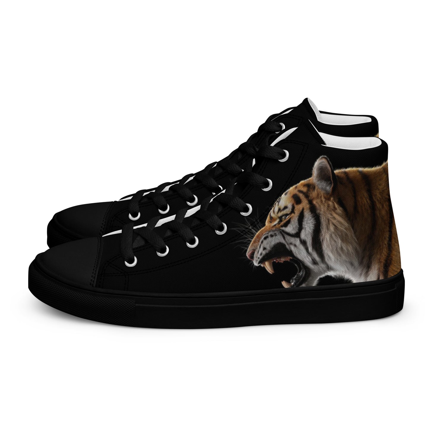 I Am Tiger Men’s high top canvas shoes