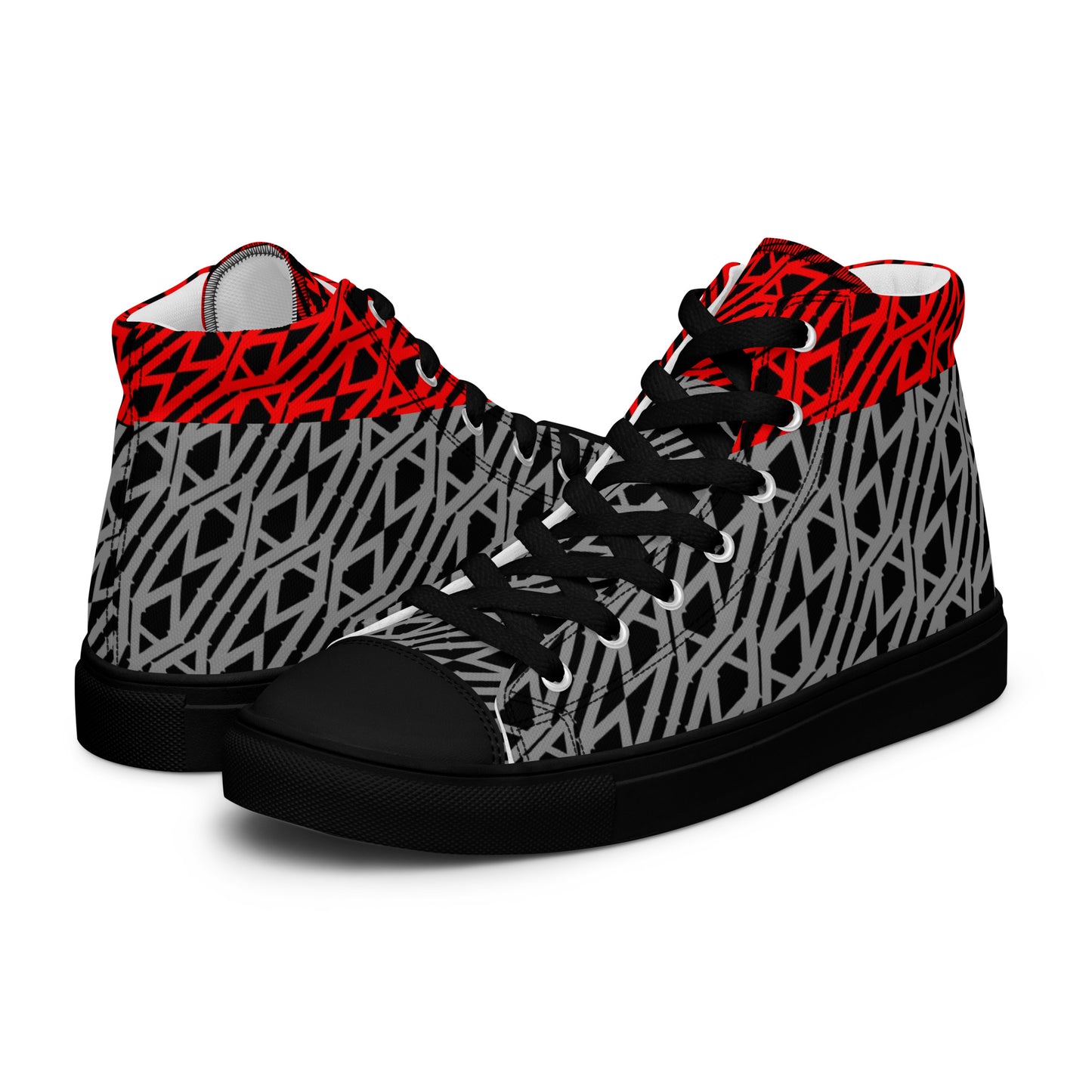IAm Print Men’s high top canvas shoes